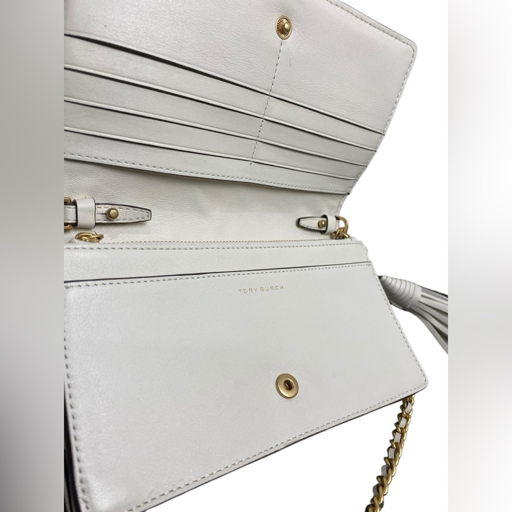 Tory Burch Like New Fleming Quilted Floral Crossbody Clutch Multi Happy … - Picture 11 of 12